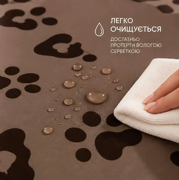 Килимок для мисок домашніх тварин із лапками водостійкий підстилковий мат для годування собак і котів - фото 3