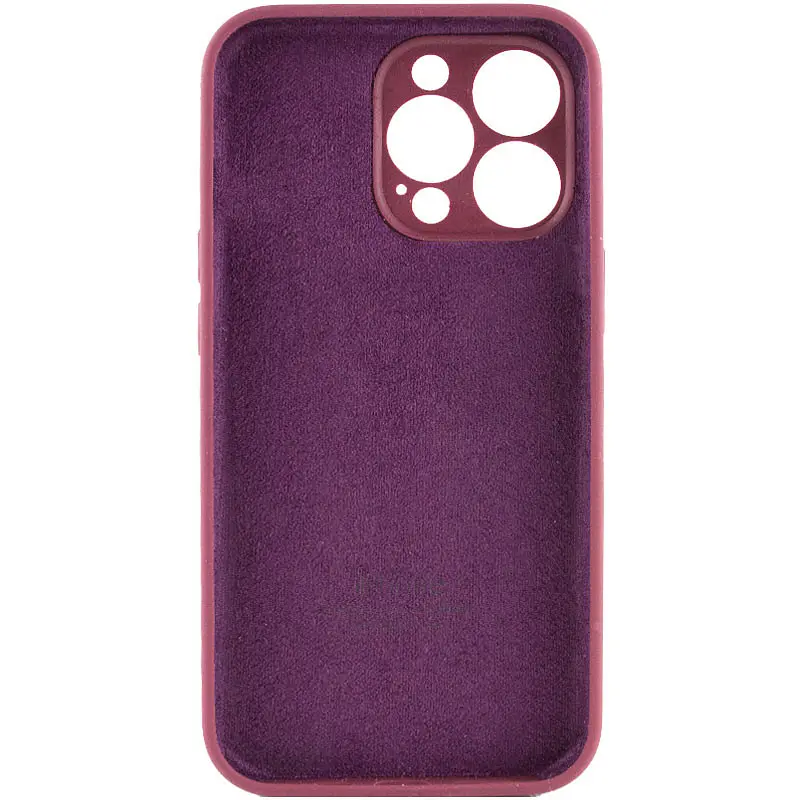 Чохол Silicone Case Full Camera Protective AA для Apple iPhone 14 Pro 6.1" Бордовий / Plum - фото 2