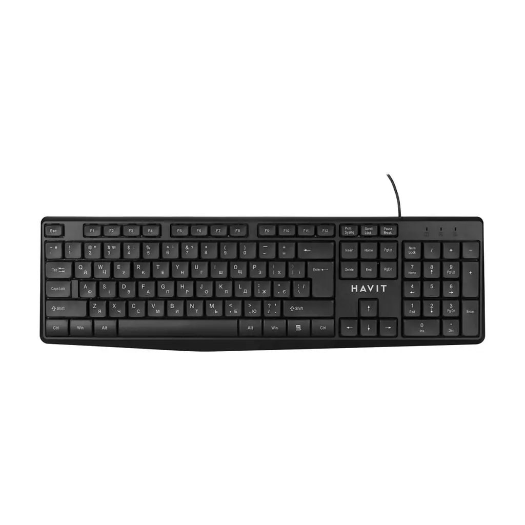 Клавіатура Havit KB206 USB UA Black (HV-KB206-BK)