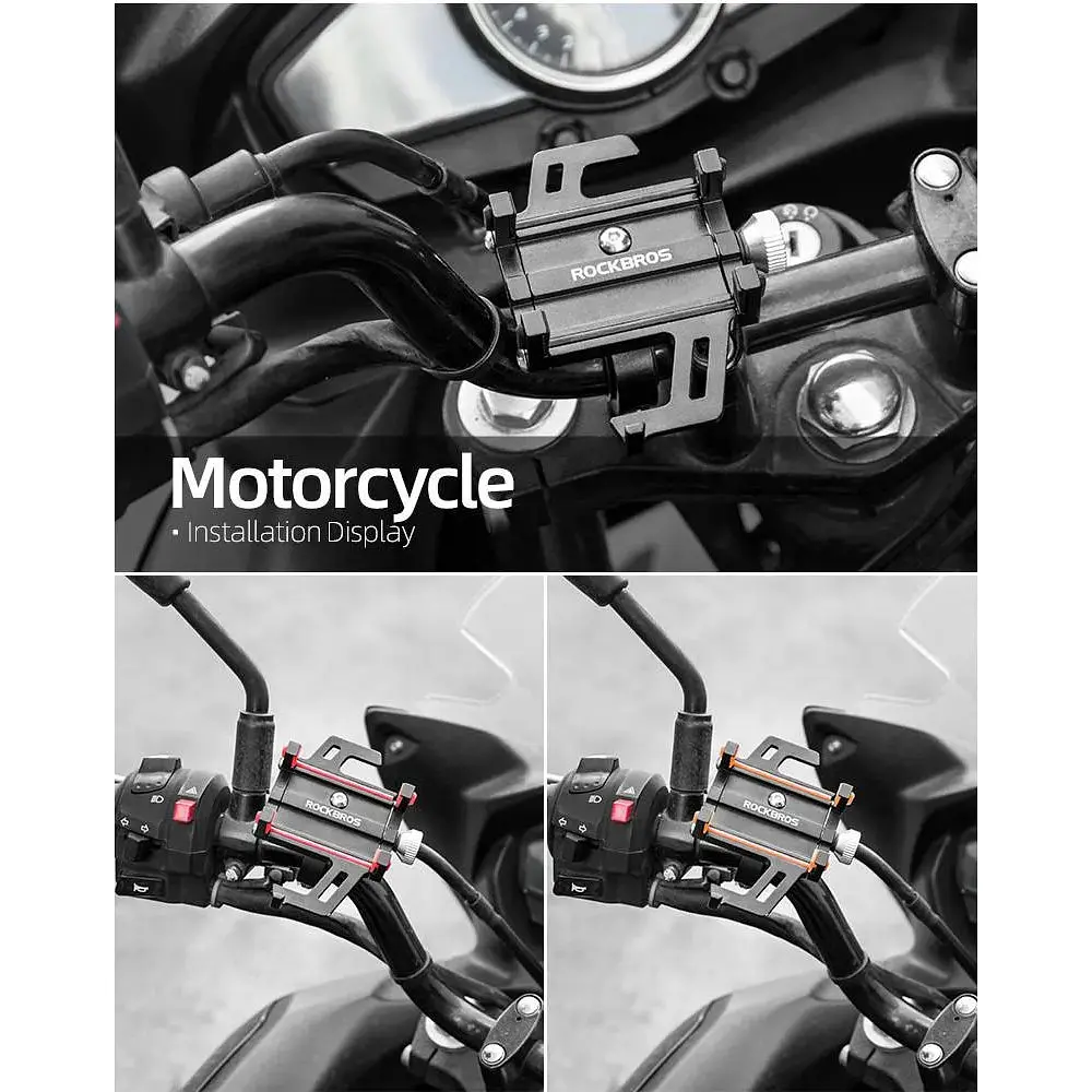 Велодержатель для телефона RockBros универсальный крепление на руль алюминиевый - фото 7