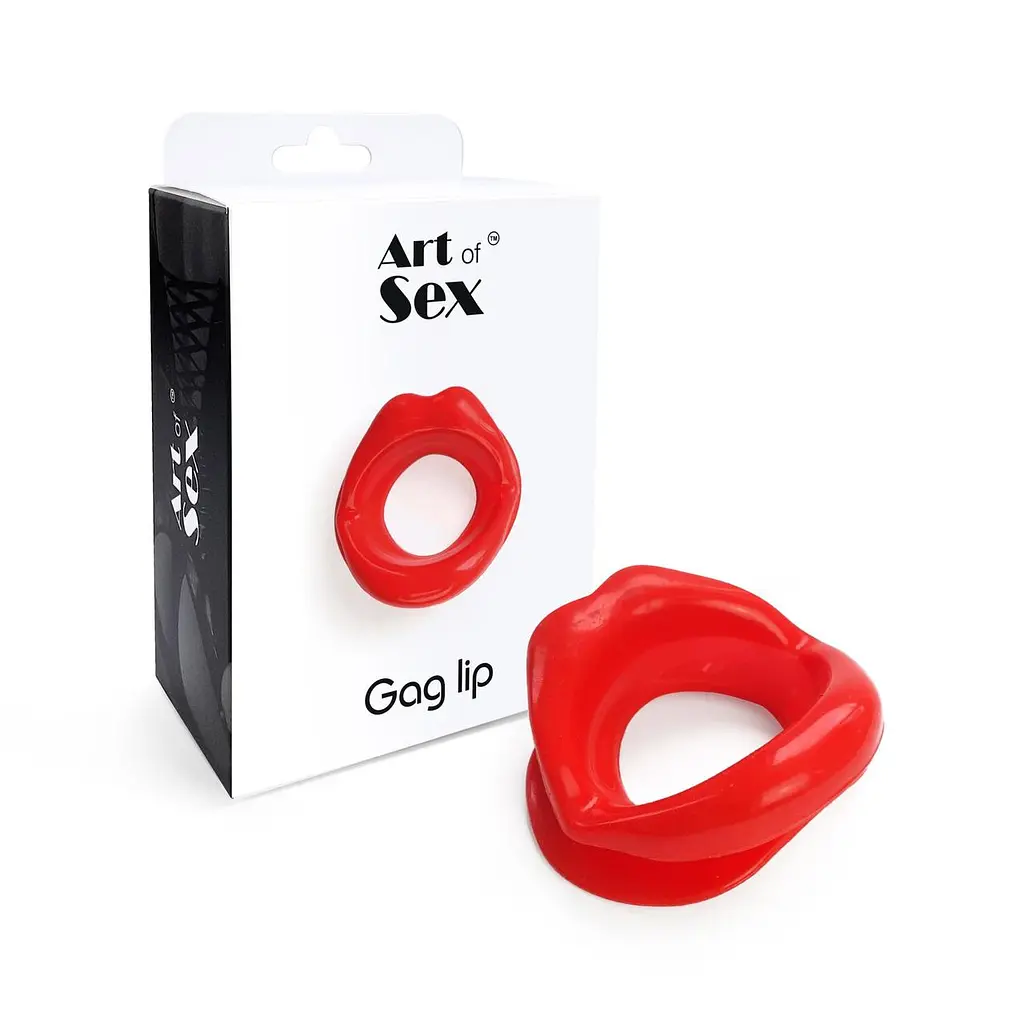 Кляп в форме губ Art of Sex - Gag lip, Красный - фото 3