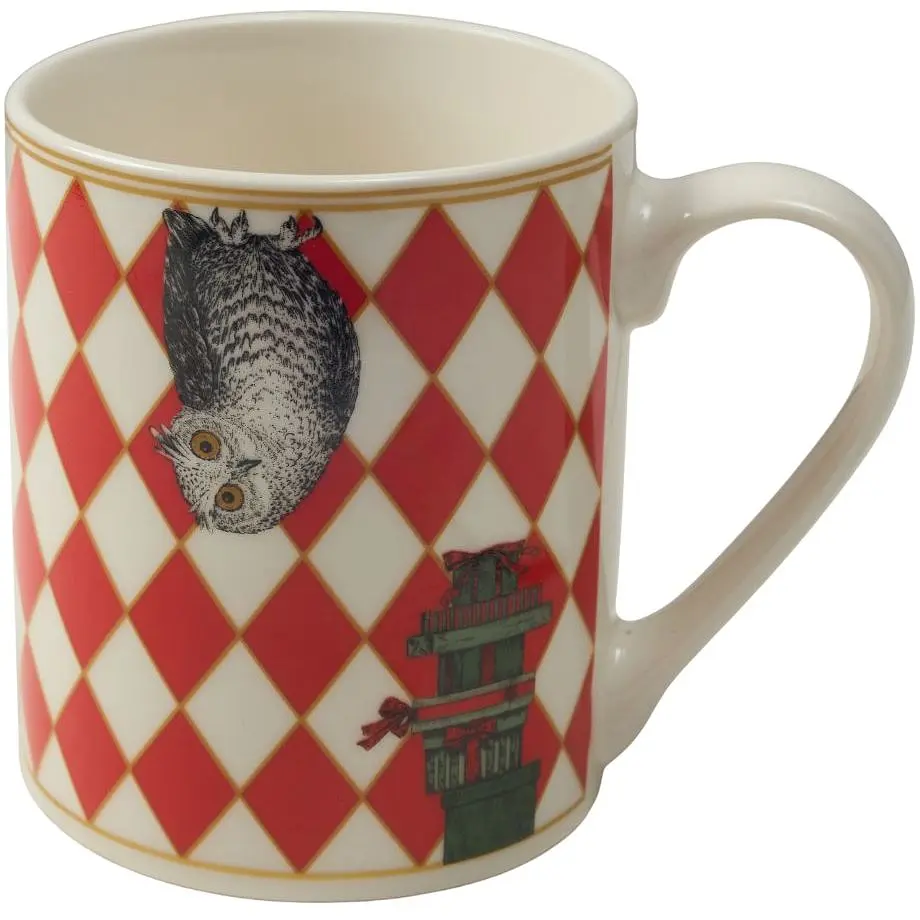 Чашка MBM HOME Graphic Ritual 340 мл червоно-біла (KP-156 RED/WHITE)