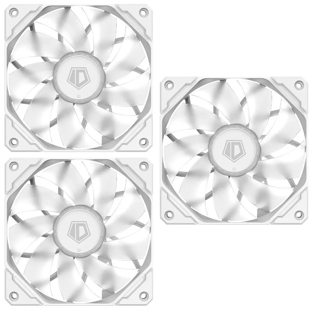 Комплект вентиляторів ID-Cooling TF-12025-PRO ARGB TRIO WHITE (TF-12025-PRO ARGB TRIO WHITE) - фото 2