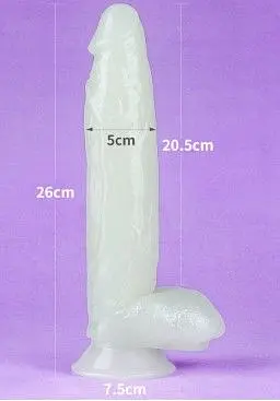 Фалоімітатор, що світиться в темряві LoveToy Lumino Play Dildo 10, 37х3.8 см - фото 4