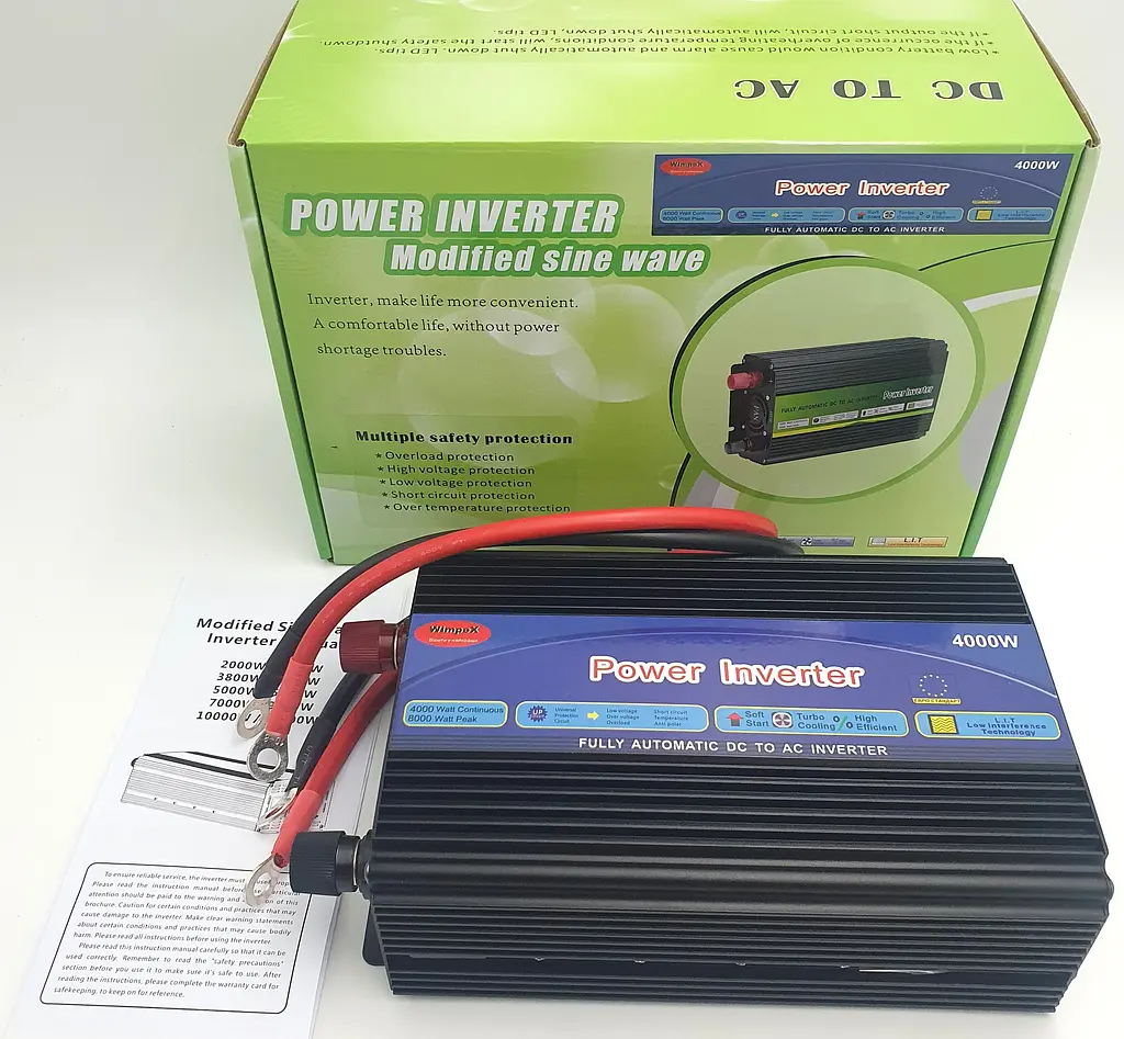 Автоінвертор 12 V-220 V 4000 W перетворювач напруги WimpeX 12 V-220 V 4000 Вт - фото 2