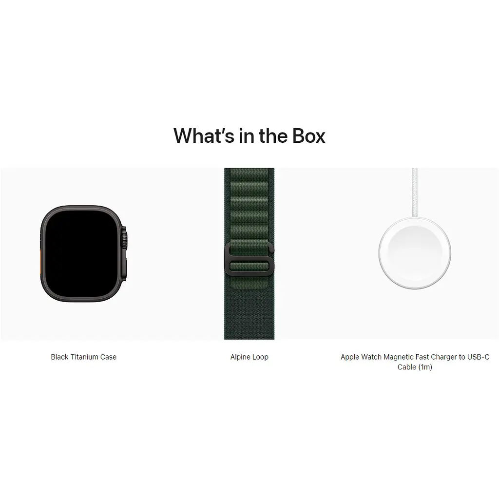Смарт-годинник Apple Watch Ultra 2 49mm Black Titanium Case with Dark Green Alpine Loop Medium (MX4R3) Б/В [158920] - фото 4