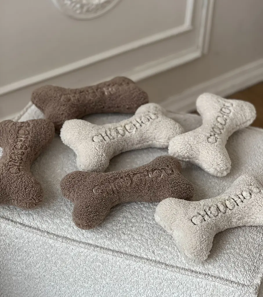 Іграшка м'яка для собак Кісточка "Teddy Collection" молочний - фото 2