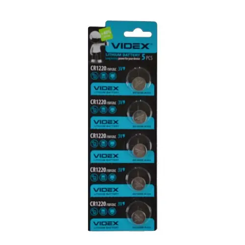 Батарейка VIDEX 1220 BLI 5