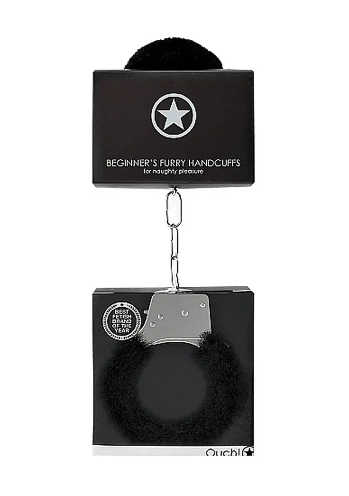 Наручники - Ouch! Beginner's Handcuffs Furry Black - фото 5