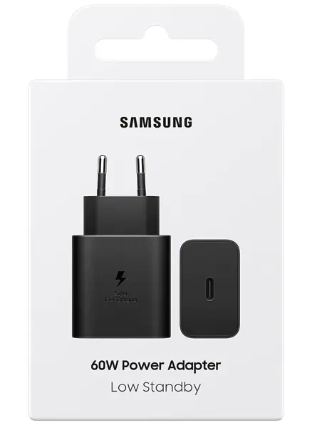 Мережевий зарядний пристрій Samsung 60W Power Adapter (w/o Cable) EP-T6010NBEGWW Black - фото 5