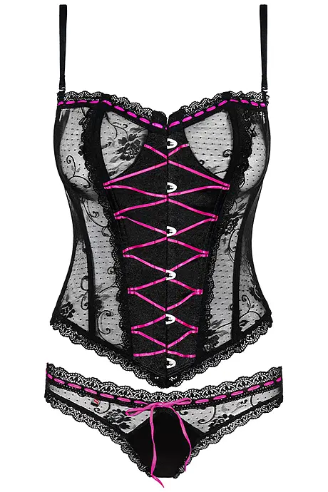 Еротичний корсет Melidia corset для чарівних спокусниць Obsessive MELIDIA_corset 19988 - фото 2