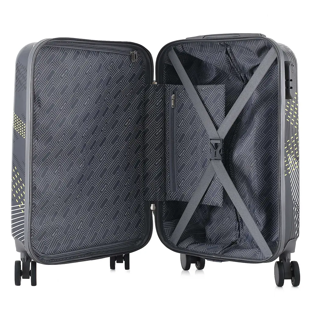 Валіза мала для ручної поклажі Semi Line 20 дюймів (S) дюймів (S) Polycarbonate/ABS-Plastic Black Pattern (T5651-1) - фото 2