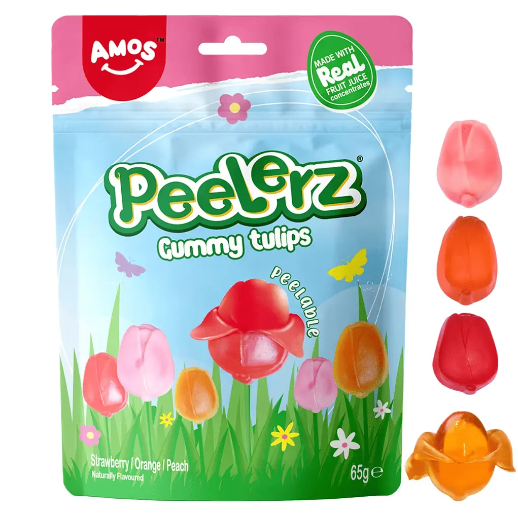 Желейні цукерки Amos Peelerz Gummy Tulips 65г - фото 2