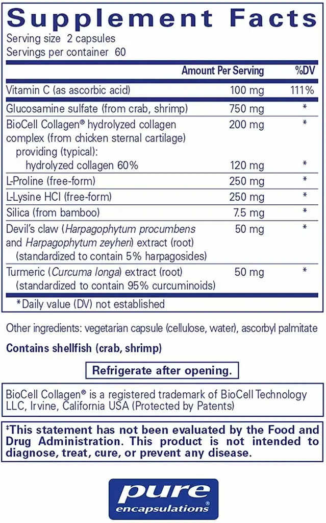 Підтримка в здоровому стані сухожиль, зв'язок і суглобів Pure Encapsulations Ligament Restore 120 капсул - фото 2