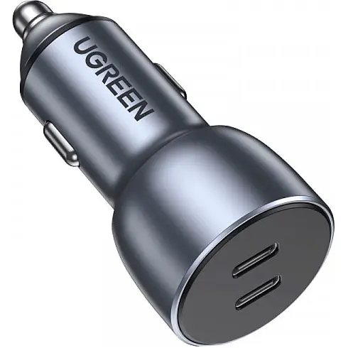 Автомобильное зарядное устройство Ugreen CD213 QC 3.0 Dual USB-C 40W Grey (70594) [99310] - фото 2