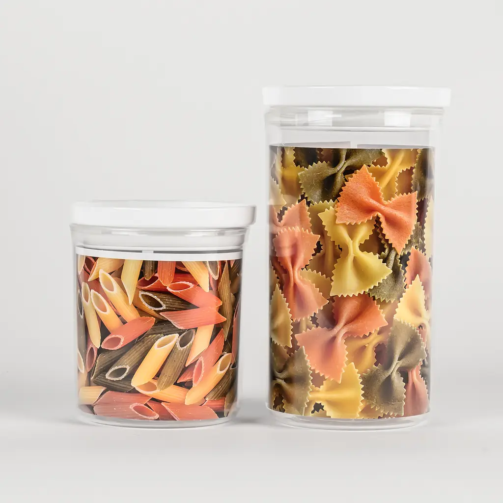 Ємність для зберігання МВМ My Home  Zerno Pasta 85х100 мм 350 мл прозора (KP-89 S T/WHITE) - фото 2