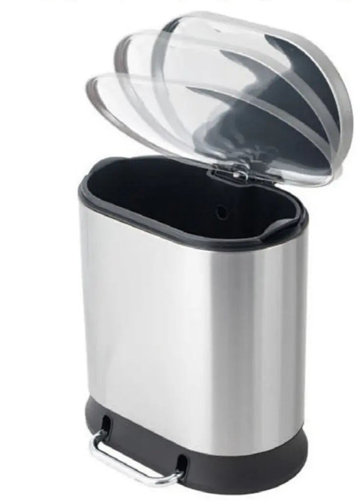 Відро для сміття з плавним закриттям овальне Mixxus Premium Strong-TC0120 SS Color 20л нержавіюча сталь MI7081, Нержавіюча сталь - фото 5