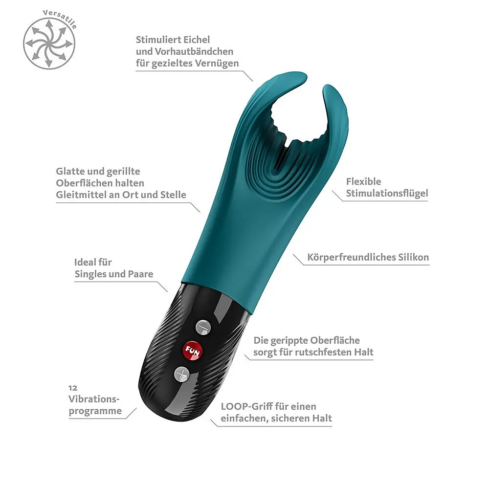 Вібратор для пеніса Fun Factory MANTA Bottle Green, підходить для парних ігор - фото 7