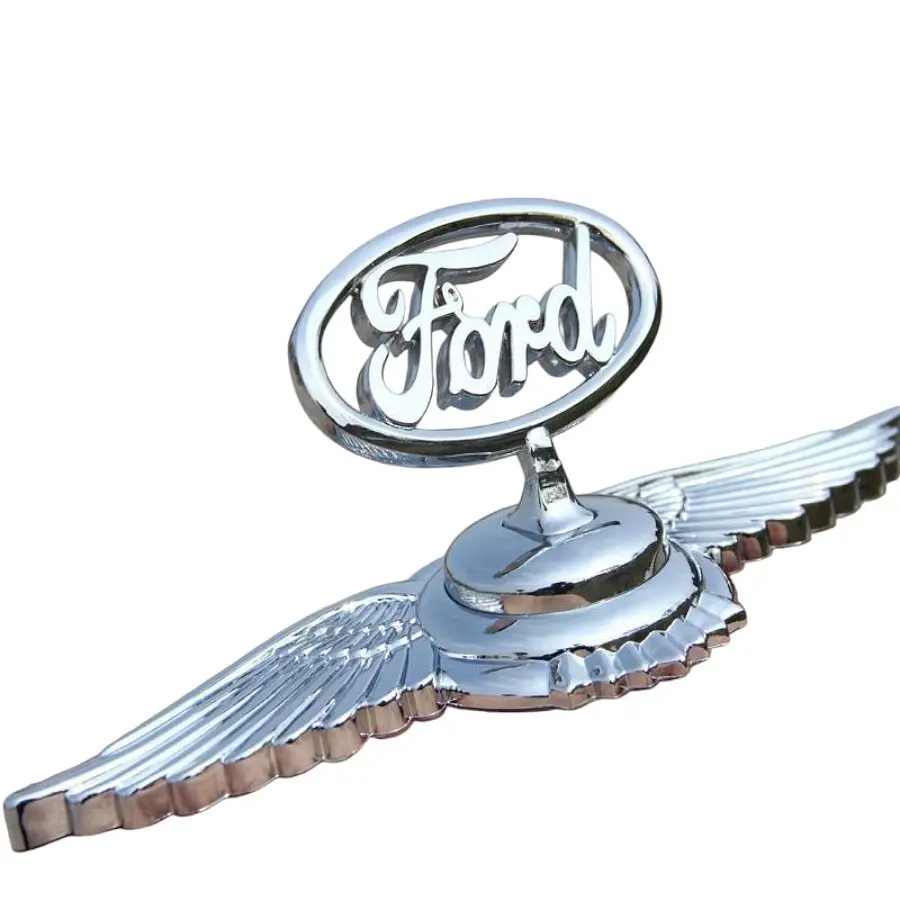 Емблема приціл Ford орлині крила метал Хром 215х70х72 мм на скотчі - фото 2