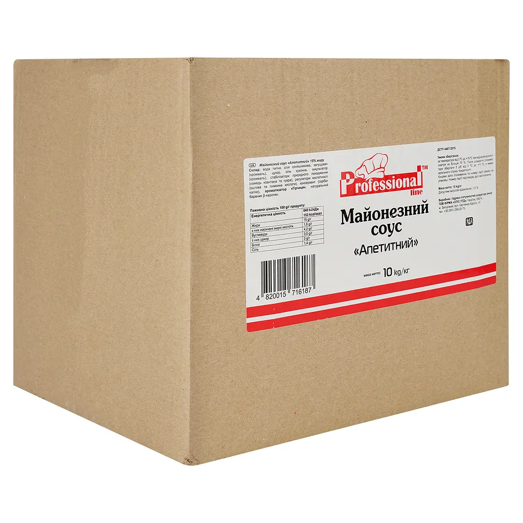 Майонезный соус Professional line Аппетитный 15% 10 кг - фото 3