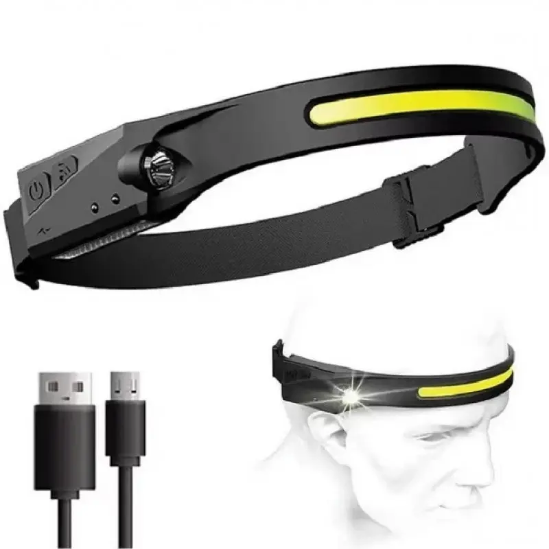 Налобний ліхтар BAILONG BL-G28 XPE+COB ∙ Акумуляторний ліхтарик ∙ USB/Type-C зарядка - фото 2