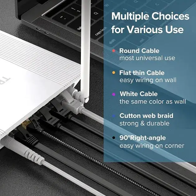 Високошвидкісний інтернет кабель UGREEN NW102 Cat6 Ethernet Lan мережевий шнур патч-корд RJ45 0.5 м (50172) - фото 2