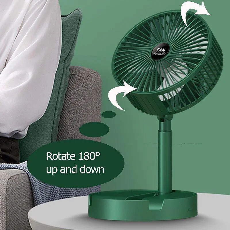 Портативний міні вентилятор для дому Telescopic Folding Fan · Складаний настільний вентилятор з USB зарядкою в асортименті - фото 6