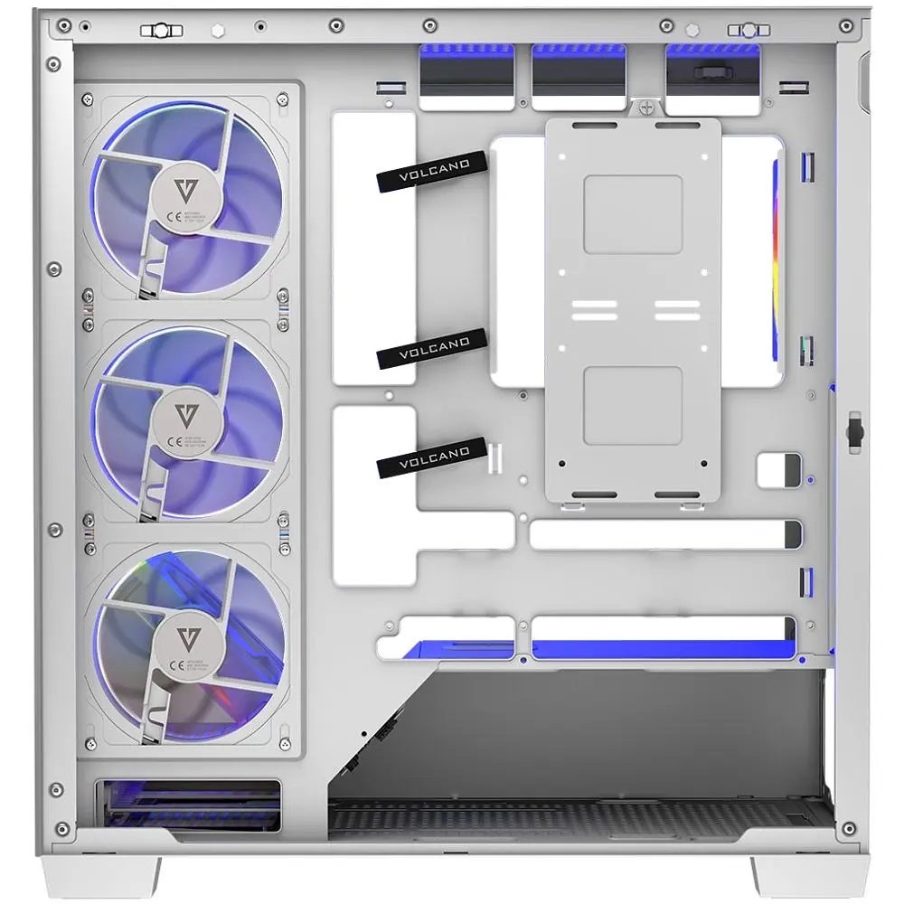 Корпус Modecom VOLCANO STELLAR ARGB MIDI 5x120 мм fans WHITE без БЖ ATX (AT-STELLAR-5F-ARGB-20) - фото 8