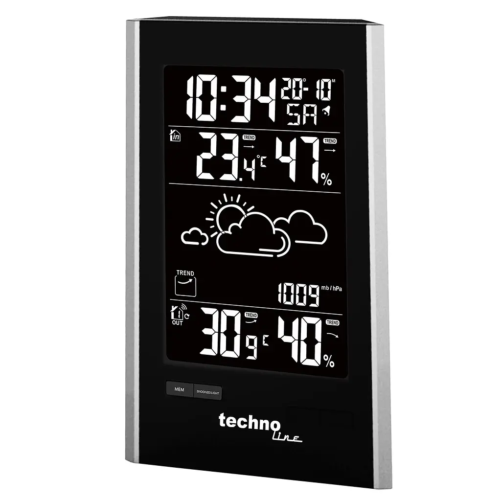 Метеостанция Technoline WS9060 Black/Silver (WS9060), Черный - фото 5
