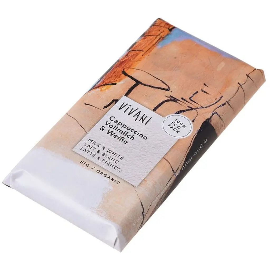Шоколад молочный Vivani Cappuccino с капучино органический 100 г - фото 2