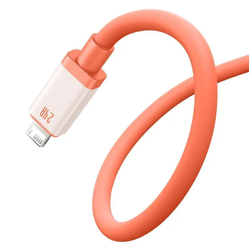 Кабель USB to Lightning для iPhone iPad Baseus Data Cable (1m, 2.4A, 480 Mbps). Orange (P10368803731-00) - фото 3