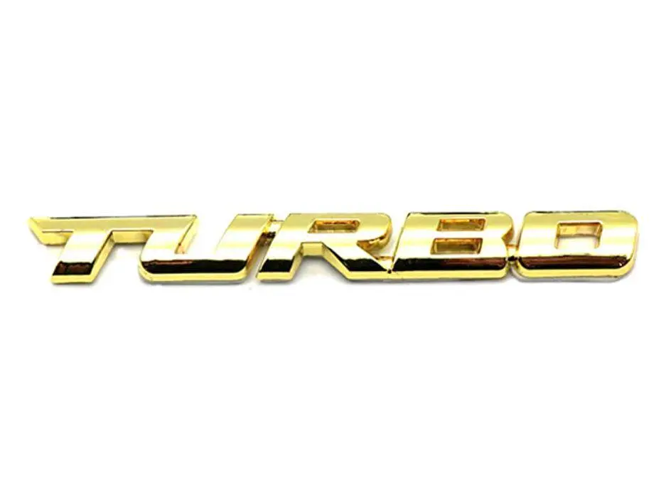 Емблема напис Turbo (Золото) 11х97 мм (на скотчі) - фото 2