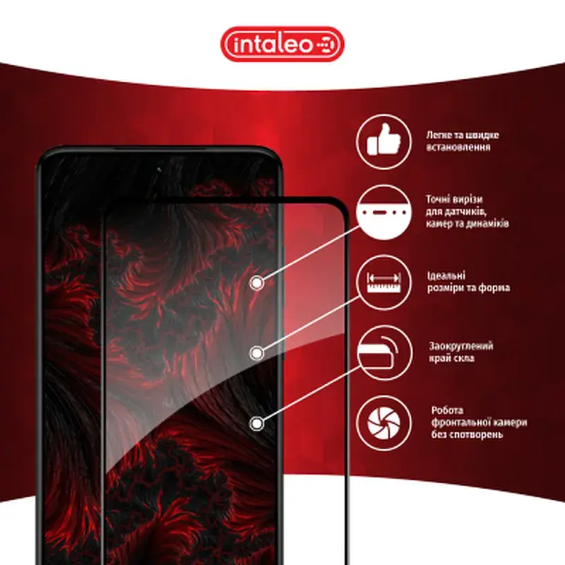 Скло захисне Intaleo Full Glue Moto G84 Black (1283126582363) - фото 3
