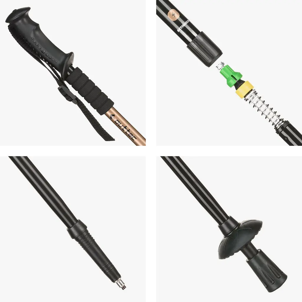 Трекінгові палки Outtec алюмінієві 3-х секційні 65-135см Anti-shock - фото 15