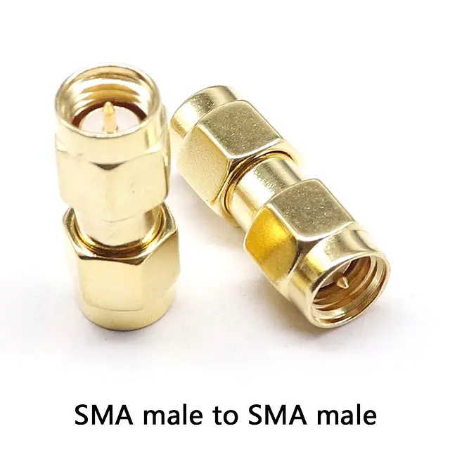 SMA переходник коннектор с SMA male на SMA male со штырьками с 2-х сторон (100934) - фото 3
