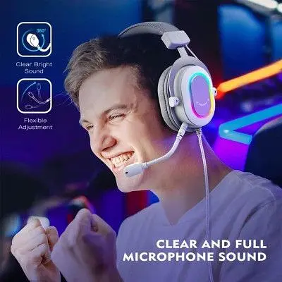 Навушники Fifine H6 RGB 7.1 White (H6W) - фото 4