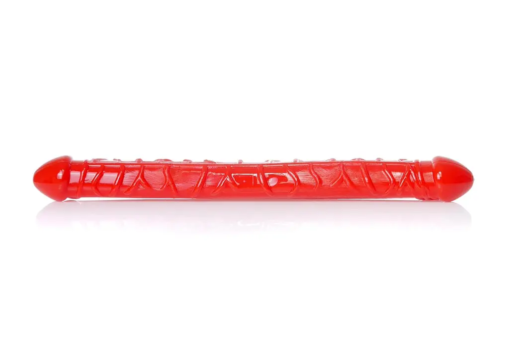 Двосторонній фалоімітатор B - Series EasyLove Flexible, 33.5 см (червоний) - фото 3