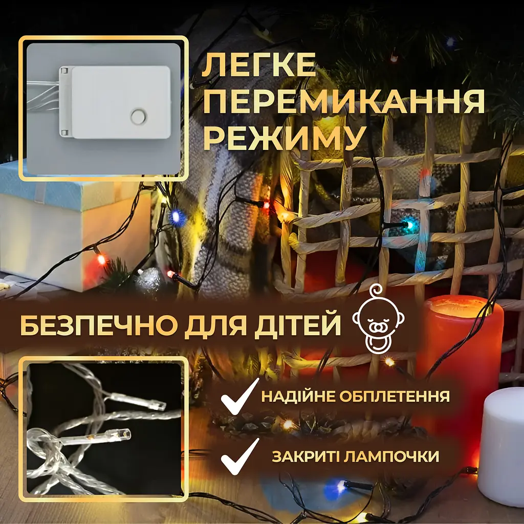 Гирлянда-нить GarlandoPro длина 10 м, мультиколор (M200LEDML) - фото 5