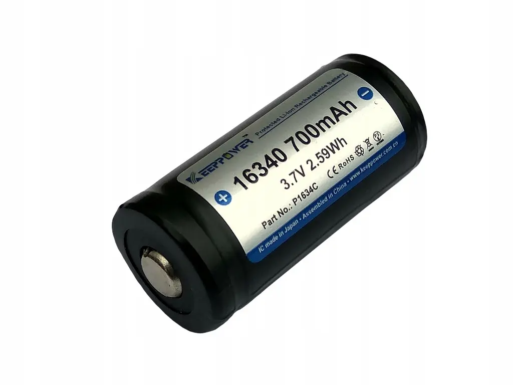 Акумулятор із захистом Keeppower DLG 16340 700mAh 3,7 V Li-ion