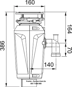Подрібнювач харчових відходів Franke Elite Slimline SLIM 75 - фото 2