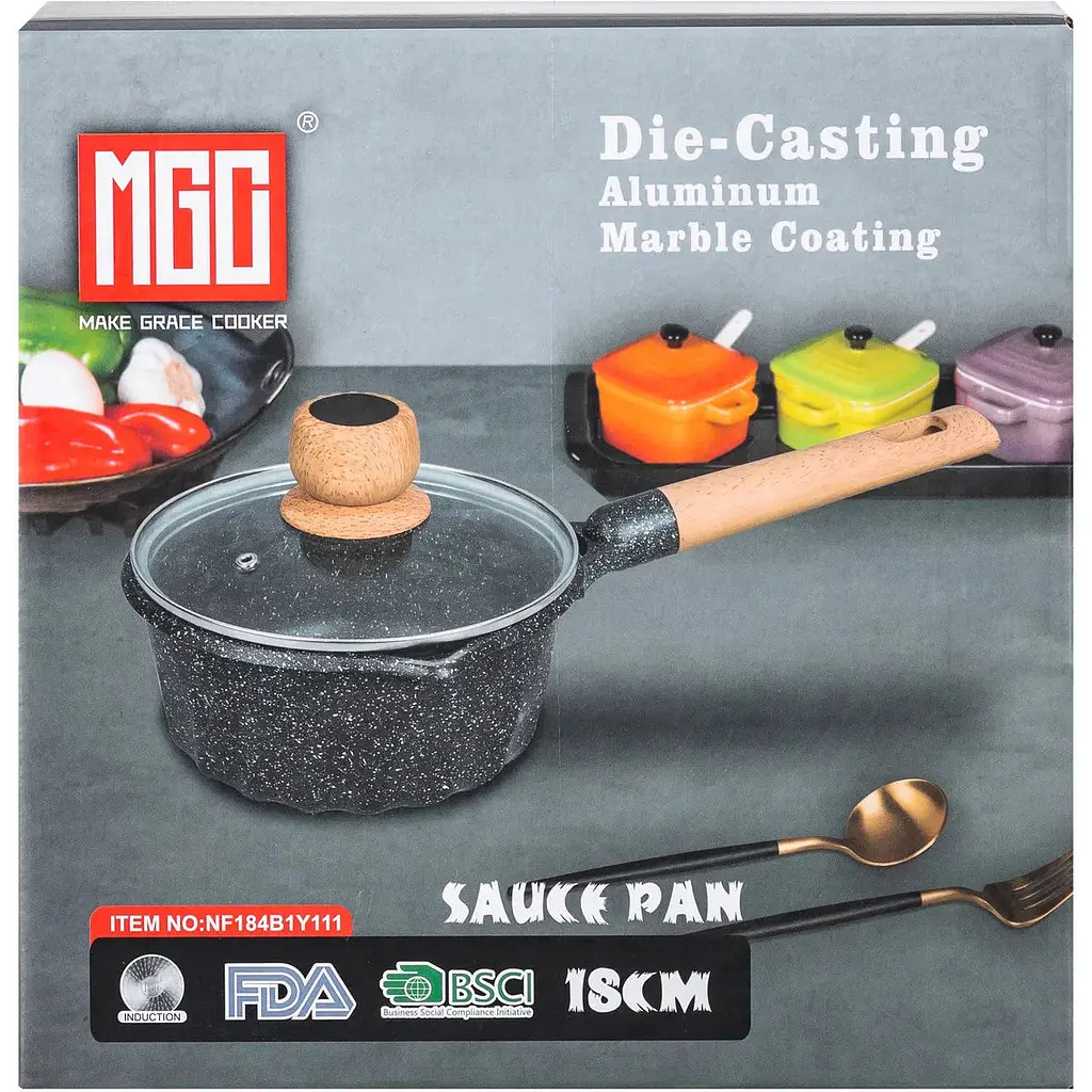 Сотейник алюминиевый MGC 2.9 л с антипригарным кофейным покрытием HP-4-431CO - фото 6