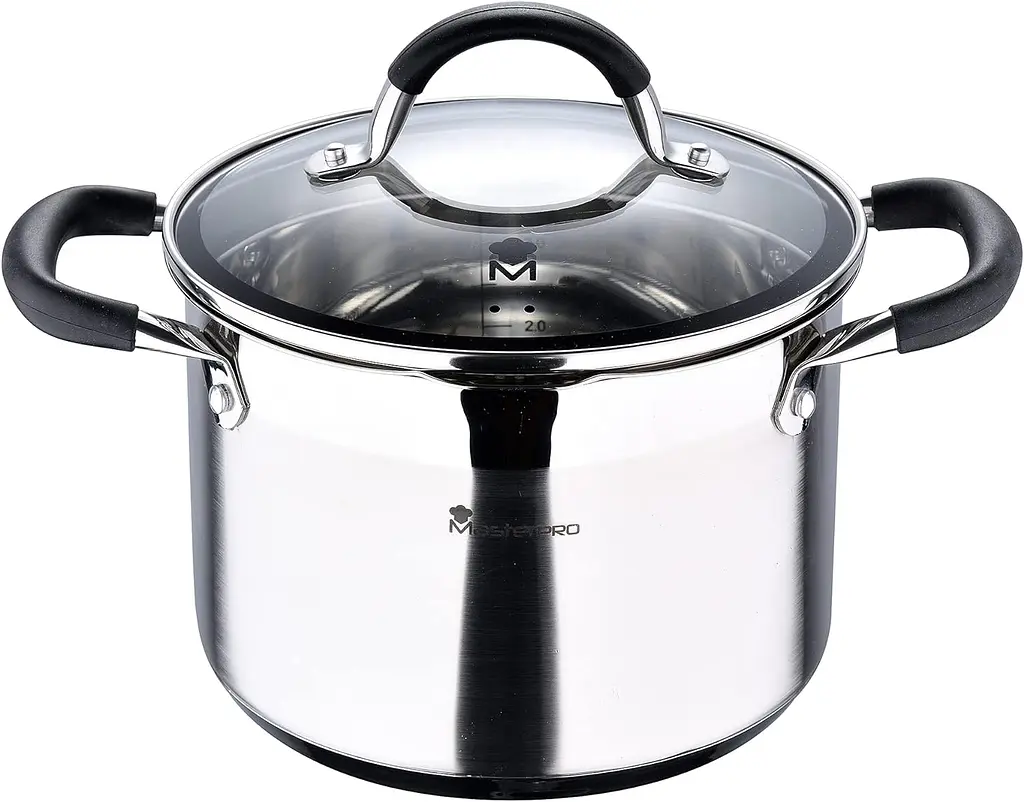 Каструля висока з кришкою MasterPro Foodies collection, 4 л (BGMP-1505-BK)