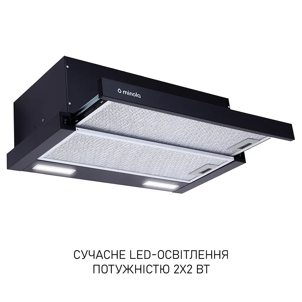 Витяжка телескопічна Minola HTL 6215 BL 700 LED - фото 3