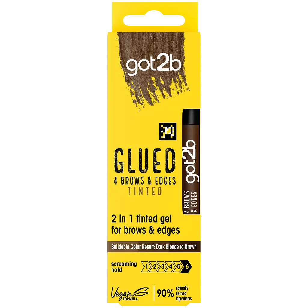 Тонуючий гель для укладання брів та неслухняного волосся tinted Got2b Glued 4 Brows & Edges 16 мл коричневий - фото 2