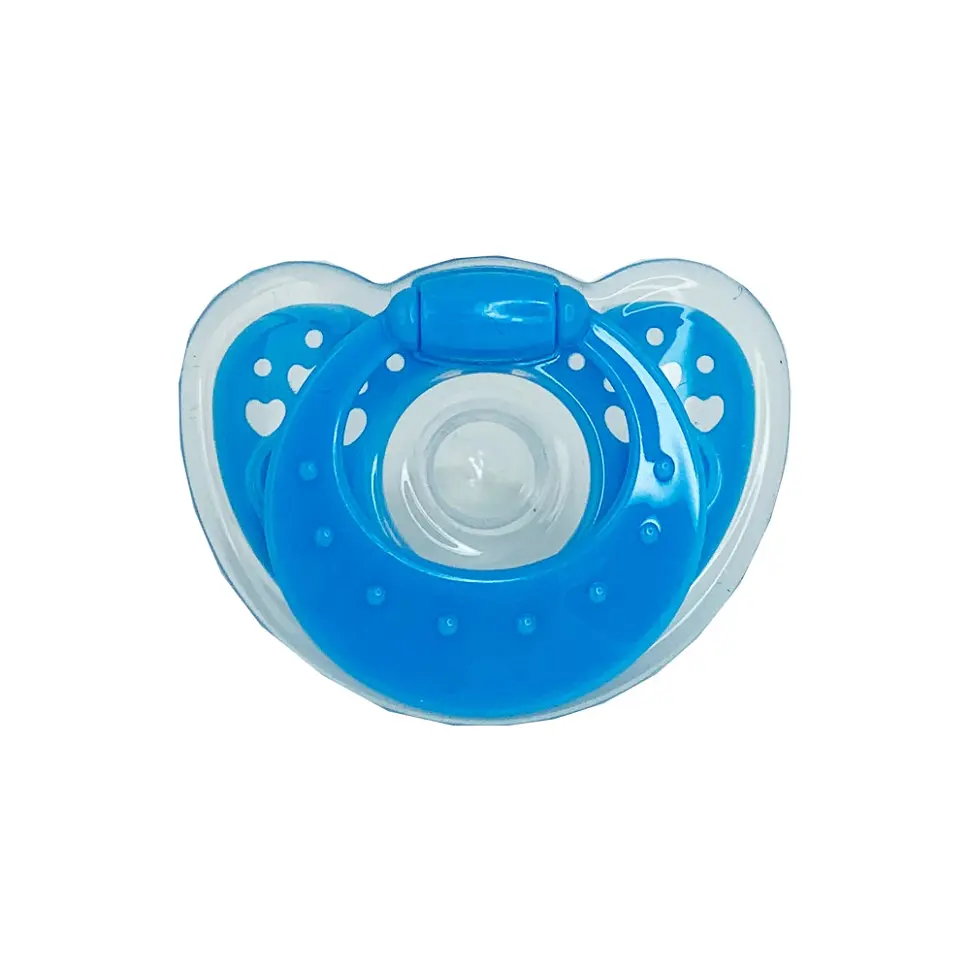 Детская пустышка силиконовая MGZ-0517(Blue) круглая - фото 3