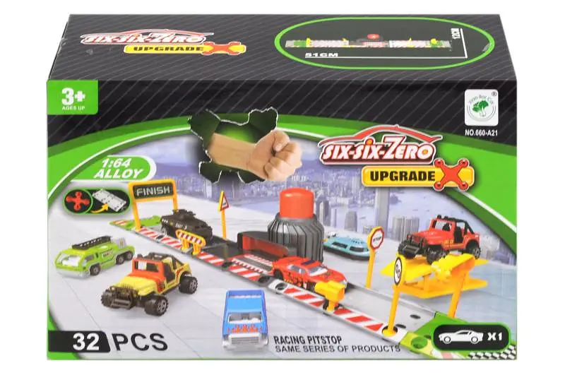 Дитячий трек паркінг Racing Pitstop Six-Six-Zero Upgrade 660-A21 у коробці р.20х9, 5х13см
