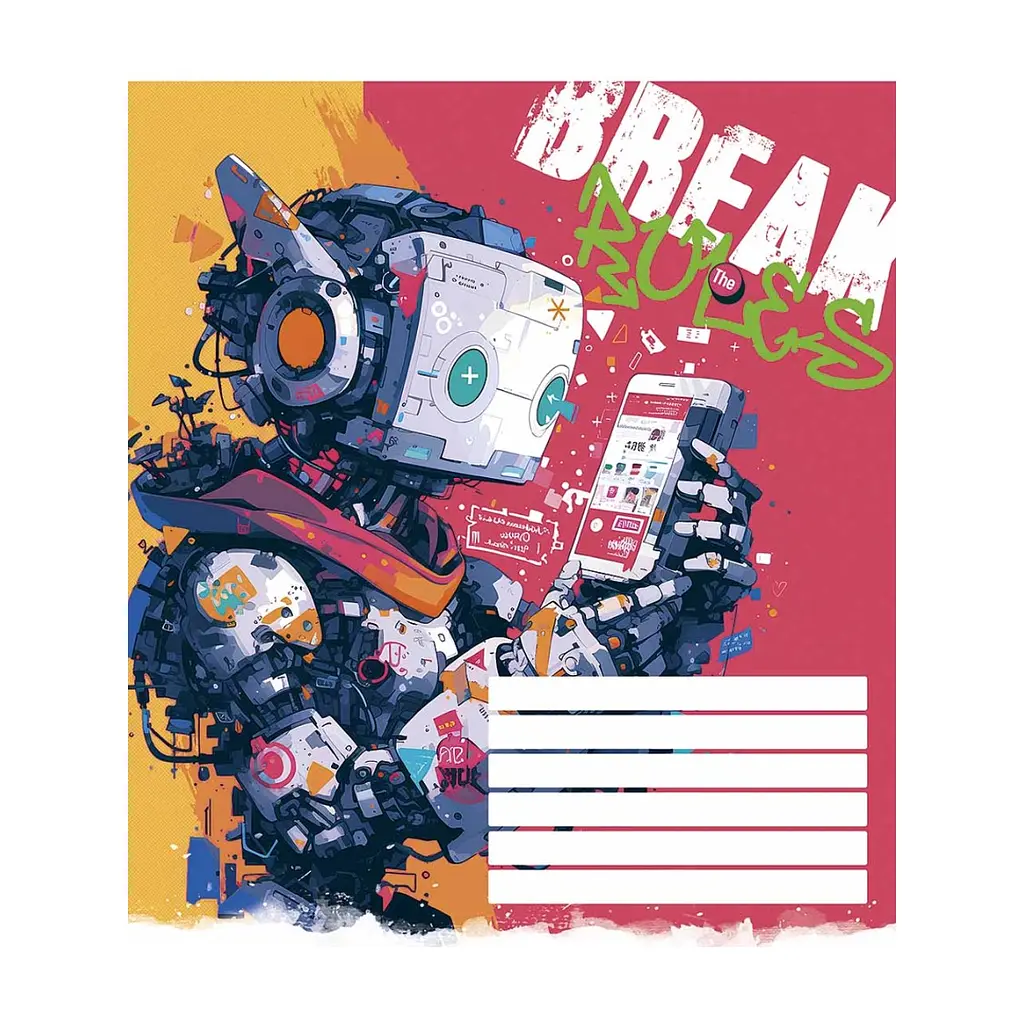 Зошит Школярик Break the rules 12 аркушів лінія (012-3492L), в асортименті - фото 5