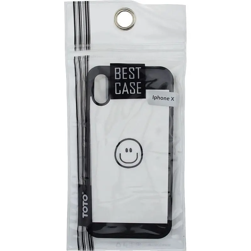 Чехол-накладка Toto TPU Cartoon Case IPhone X Smile Black - фото 2