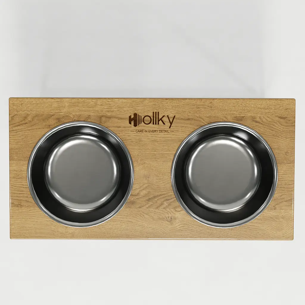 Hollky Base XL40 — миски на підставці для великих собак (2 × 1,8 л, висота 40 см) - фото 6