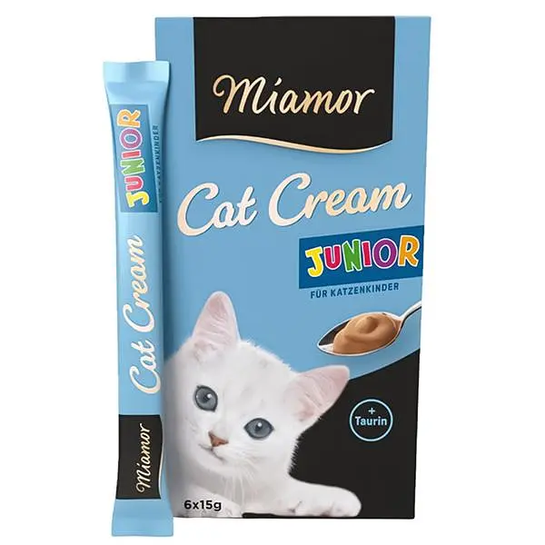 Рідкі ласощі для кошенят Miamor Cream Junior МІАМОР Юніор крем 6 шт по 15 г